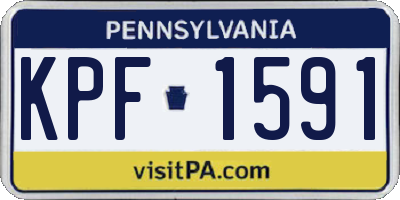 PA license plate KPF1591