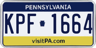 PA license plate KPF1664