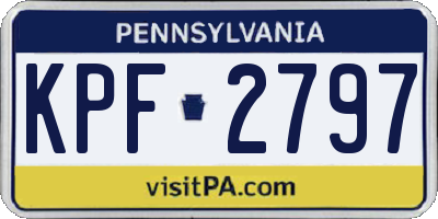 PA license plate KPF2797