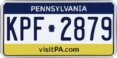 PA license plate KPF2879