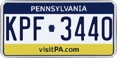 PA license plate KPF3440