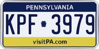 PA license plate KPF3979