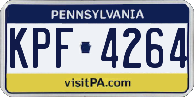 PA license plate KPF4264