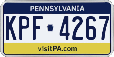 PA license plate KPF4267