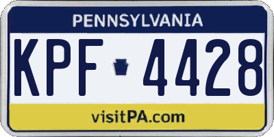 PA license plate KPF4428