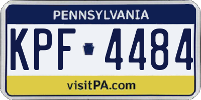 PA license plate KPF4484
