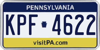 PA license plate KPF4622