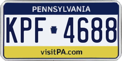 PA license plate KPF4688