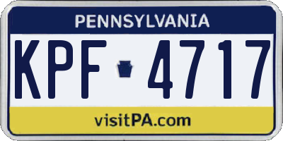 PA license plate KPF4717