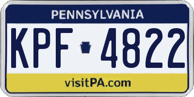 PA license plate KPF4822