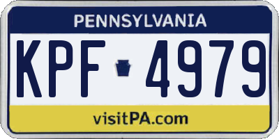 PA license plate KPF4979