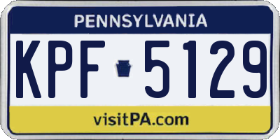 PA license plate KPF5129