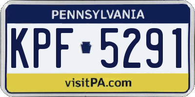 PA license plate KPF5291