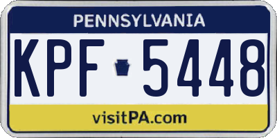 PA license plate KPF5448