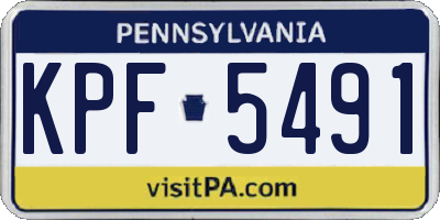 PA license plate KPF5491