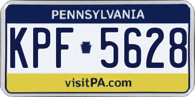 PA license plate KPF5628