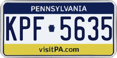 PA license plate KPF5635