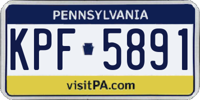 PA license plate KPF5891