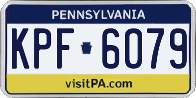 PA license plate KPF6079