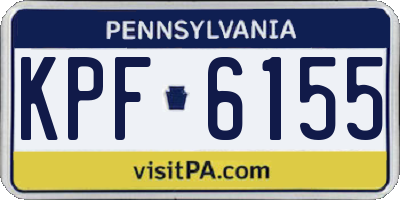 PA license plate KPF6155