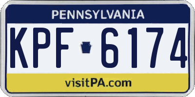 PA license plate KPF6174