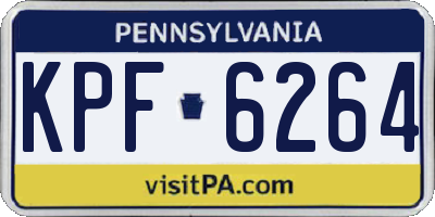PA license plate KPF6264