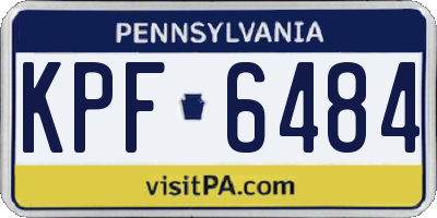 PA license plate KPF6484