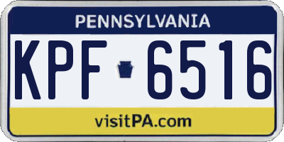PA license plate KPF6516