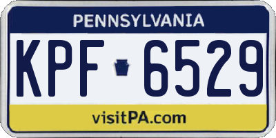 PA license plate KPF6529