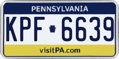 PA license plate KPF6639