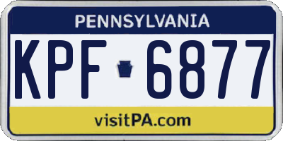 PA license plate KPF6877