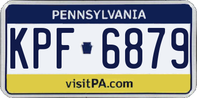 PA license plate KPF6879
