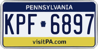 PA license plate KPF6897