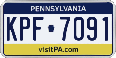PA license plate KPF7091