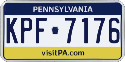 PA license plate KPF7176