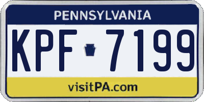 PA license plate KPF7199