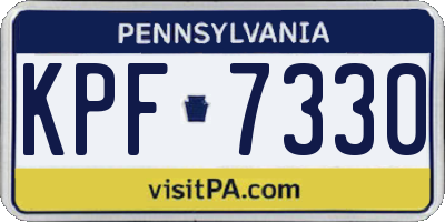 PA license plate KPF7330