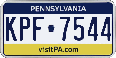 PA license plate KPF7544