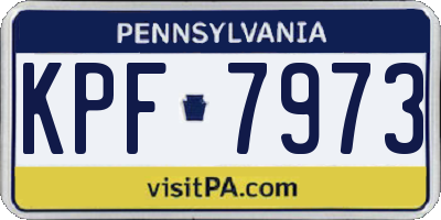 PA license plate KPF7973