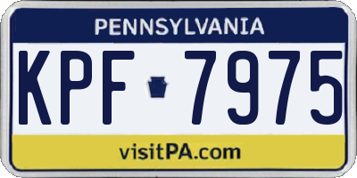 PA license plate KPF7975