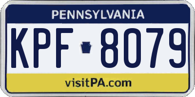 PA license plate KPF8079