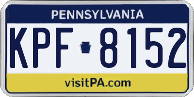 PA license plate KPF8152