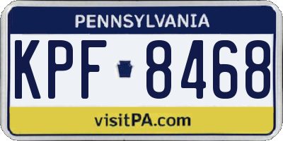 PA license plate KPF8468