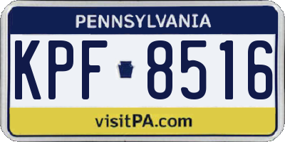 PA license plate KPF8516