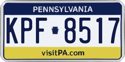 PA license plate KPF8517