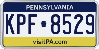 PA license plate KPF8529