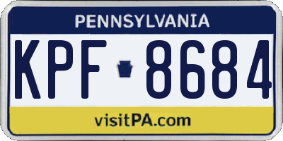 PA license plate KPF8684