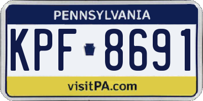 PA license plate KPF8691