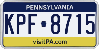 PA license plate KPF8715