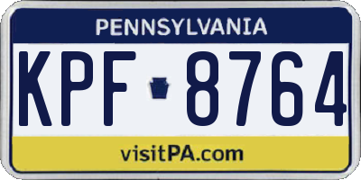PA license plate KPF8764